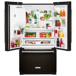 27 cu. ft. Bottom Freezer Refrigerator in PrintShield Black Stainless with Exterior Ice and Water