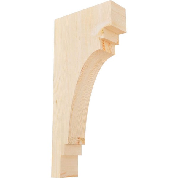 Ekena Millwork 3-1/2 in. x 10 in. x 22 in. Douglas Fir Pescadero Smooth Corbel