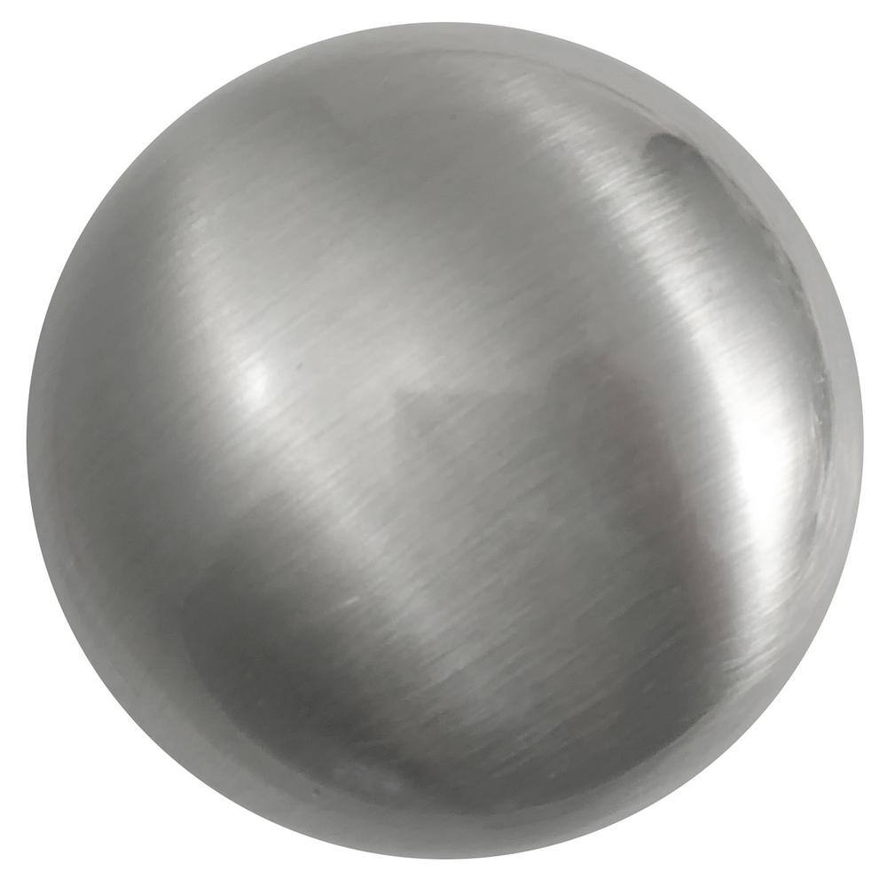 Satin Pewter Round Metal Knob with Mounting Hardware