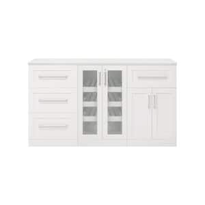 Home Bar 21 in. White Cabinet Set (4-Piece)