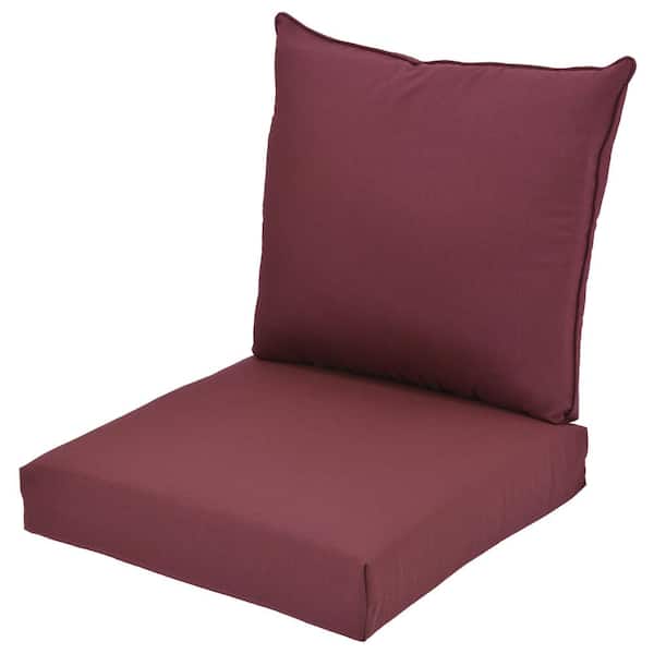 Plantation Patterns, LLC Aubergine 2-Piece Deep Seating Outdoor Lounge Chair Cushion