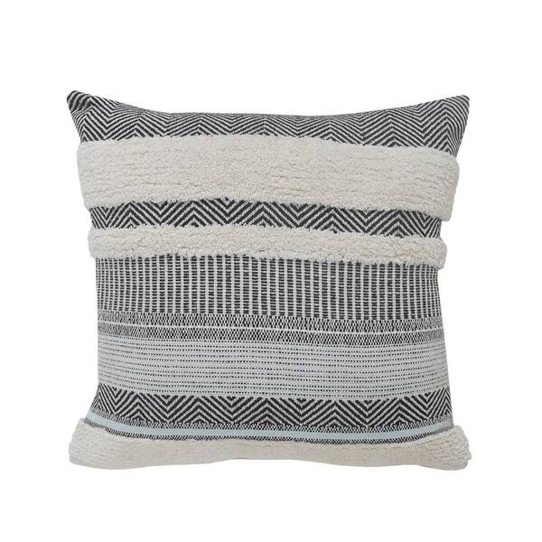 black textured pillow