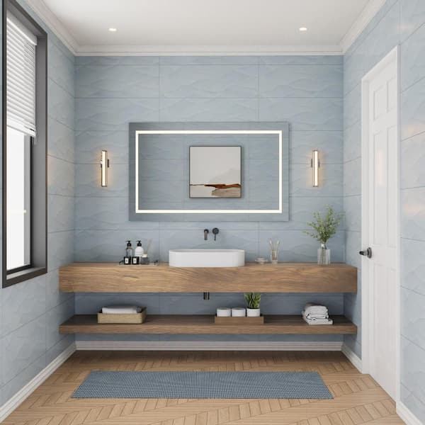 Biomim Concept Blue 12 in. x 35 in. Ceramic Wall Tile (11.63 sq. ft./Case)