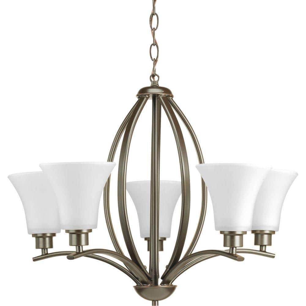 Glayse Collection Five-Light Antique Bronze Clear Glass Luxe Linear  Chandelier Light - 15.000 x 39.380 x 13.380 - Bed Bath & Beyond -  19821670