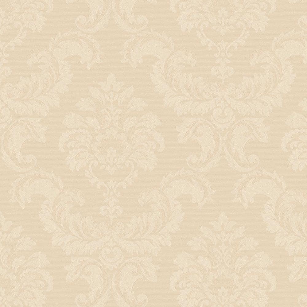 Norwall Wallcoverings Simply Silks 3 SK34719 Damask Emboss Wallpaper Cream