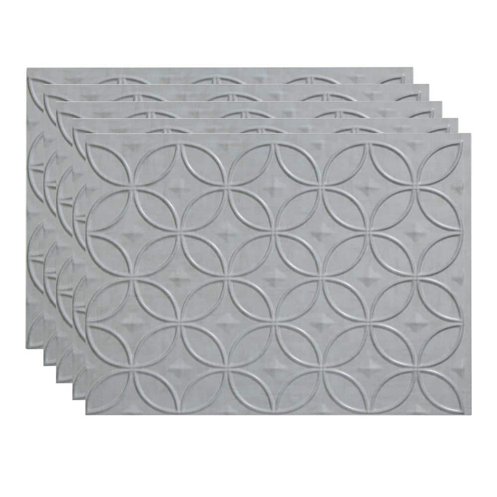 Cashmere 18 in. x 24 in. Rings Vinyl Backsplash Panel (Pack of 5) price history on PriceWatchPro