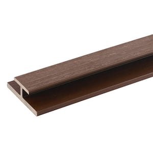 All Weather System 3.1 in. x 1.0 in. x 8 ft. Composite Siding Butt Joint Trim in Brazilian IPE Board