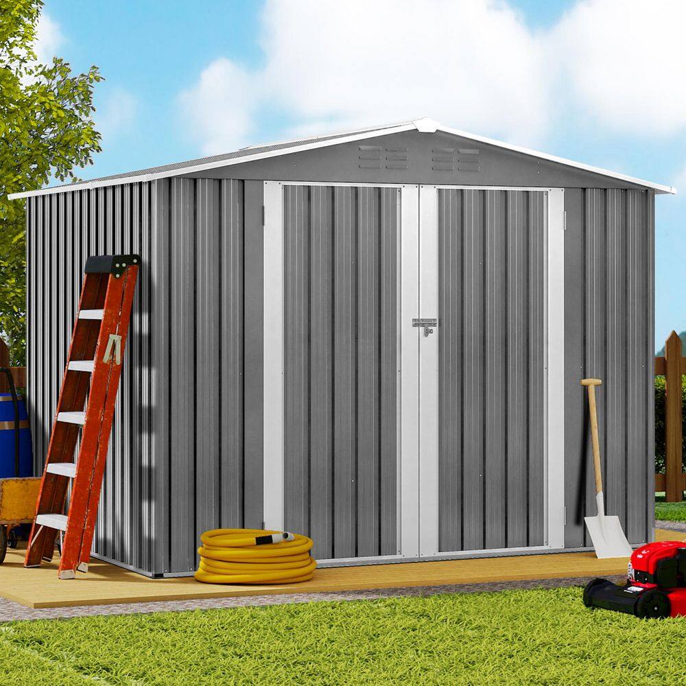 8 ft. W x 6 ft. D Metal Storage Shed with Metal Foundation for Garden and Backyard (40 sq. ft. ) price history on PriceWatchPro