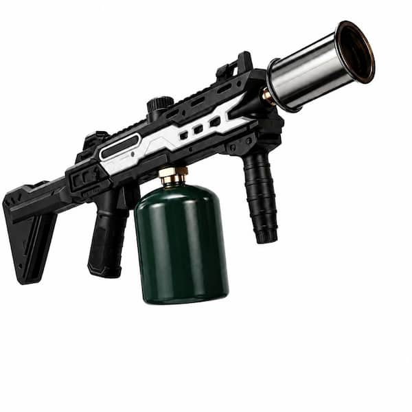 Black and Silver Propane Cooking Torch with Adjustable Flame and Continuous Flame Mode, 1 Count
