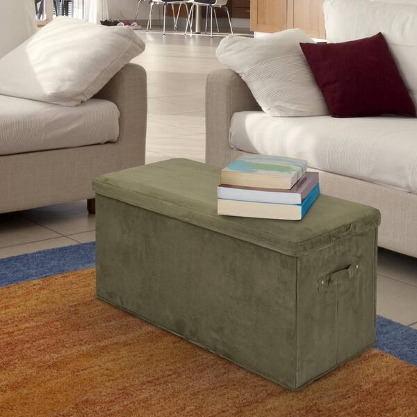 Casual Home Sage Microsuede Folding Storage Bench