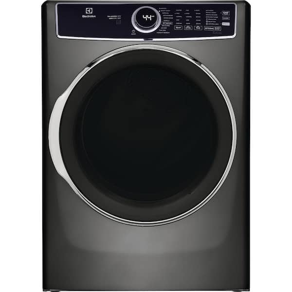Electrolux 27 in. W 8 cu. ft. Front Load Electric Dryer with Perfect Steam and LuxCare Dry System, ENERGY STAR in Titanium