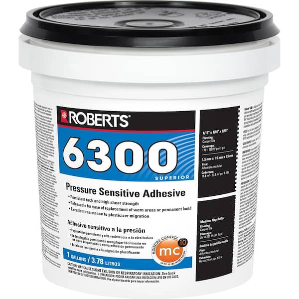 ROBERTS 6300 1 Gal. Pressure Sensitive Adhesive for Carpet, Tile and Luxury Vinyl Tile