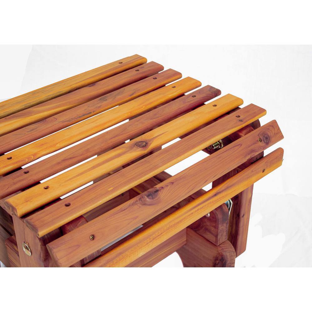 Handcrafted Aromatic Red Cedar Outdoor Gliding Ottoman