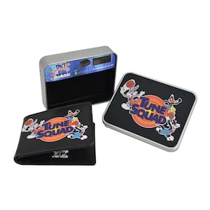 Space Jam A New Legacy Tune Squad LOGO Bifold Sport Wallet in a Decorative Tin Case Multi, Unisex