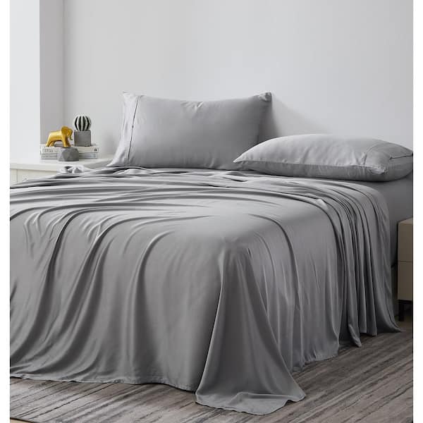  Non Slip Bed Sheets,King Size Fitted Sheet,Deep Pocket