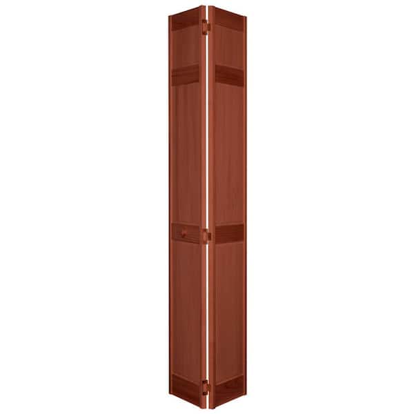 Home Fashion Technologies 36 in. x 80 in. 6-Panel Cherry PVC Composite Interior Bi-fold Door