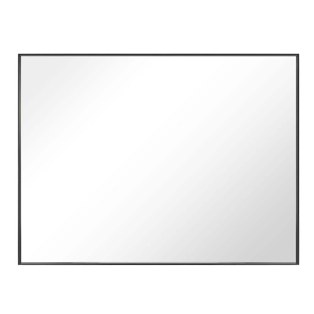 Black Aluminum Framed Rectangular Bathroom Vanity Mirror 36" x 27"