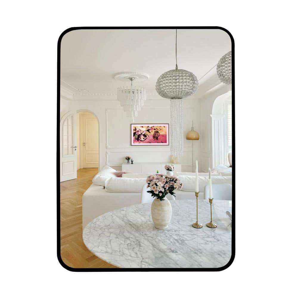 Banbury 20 in. W x 30 in. H Square Mirror Wall Bathroom Vanity Mirror in Br