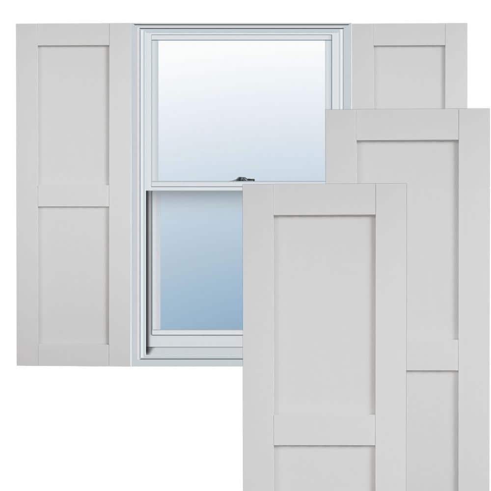 12 in. x 48 in. Timberthane Polyurethane 2-Equal Panel Flat Panel Smooth Faux Wood Shutters Pair price history on PriceWatchPro