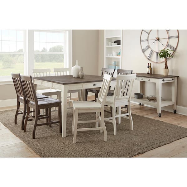 Cayla 42 in. Dark Oak Counter Chair (Set of 2)