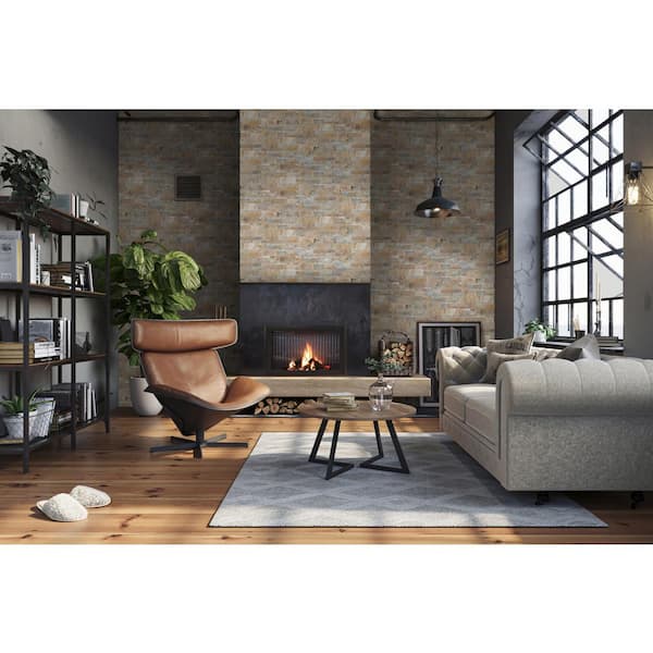 Golden Honey Ledger Panel 9 in. x 24 in. Splitface Quartzite Wall Tile (36 cases/162 sq. ft./pallet)