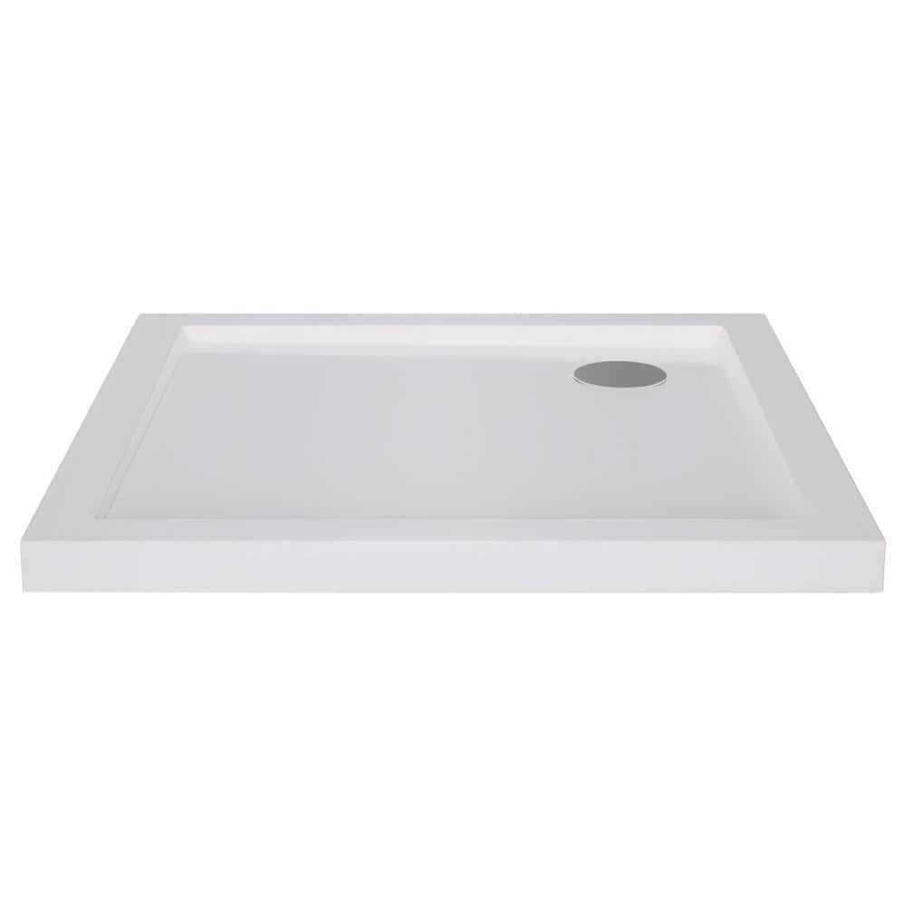 Moray 32 in. L x 32 in. W Threshold Alcove Shower Pan Base in White with Right Drain and Stainless Steel Cover price history on PriceWatchPro