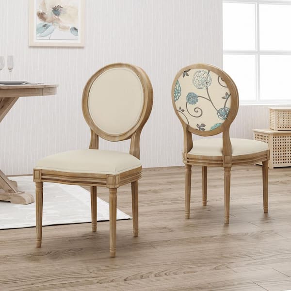 Phinnaeus Beige Fabric Dining Chairs (Set of 2)