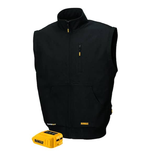 DEWALT Unisex X-Large Black 20-Volt/12-Volt MAX Heated Jacket with Removable Sleeves