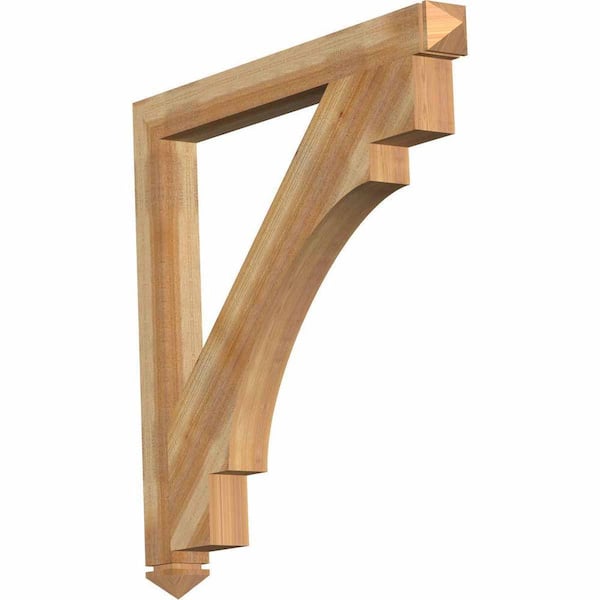 Ekena Millwork 4 in. x 44 in. x 44 in. Western Red Cedar Merced Arts and Crafts Rough Sawn