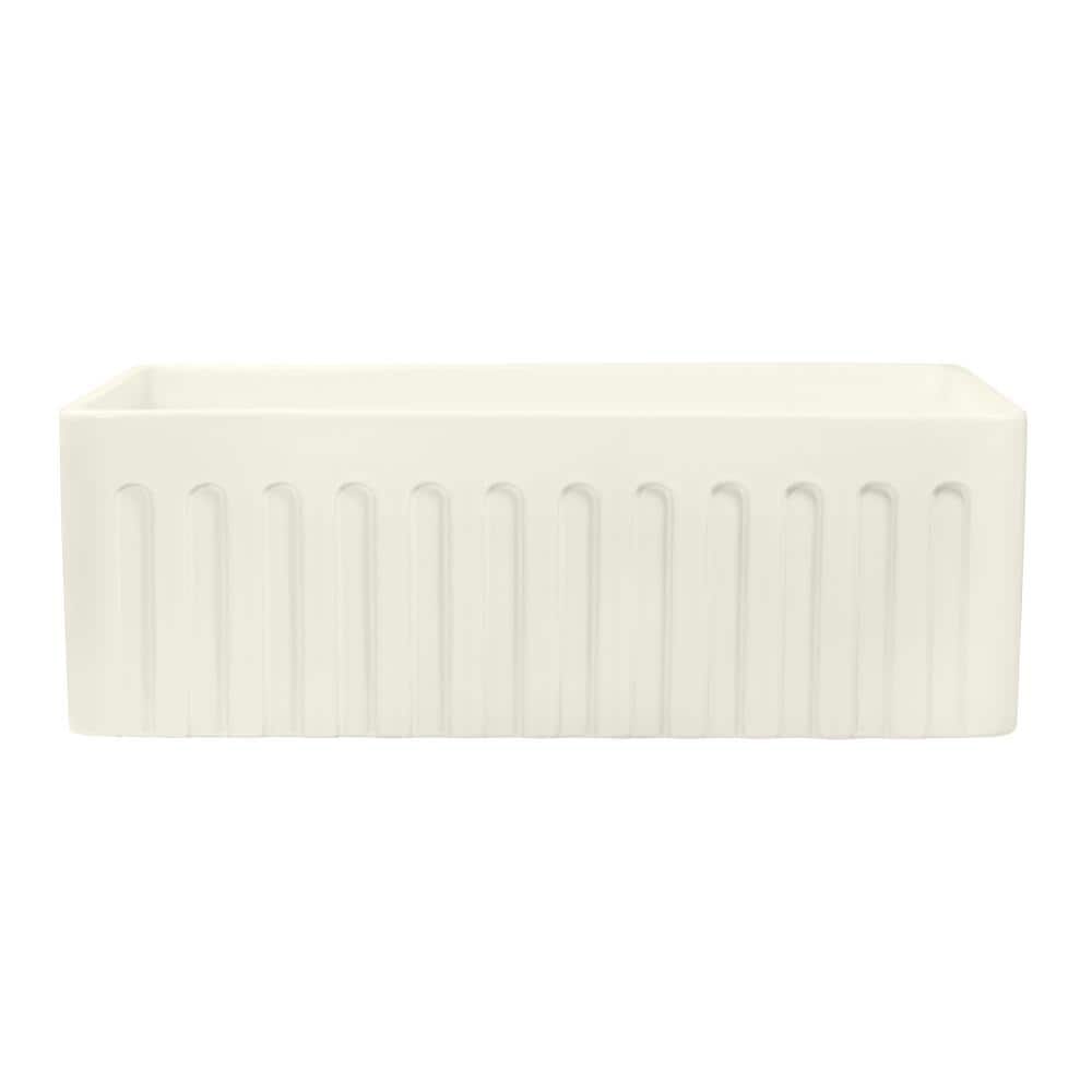 Ruvati 30" Light Biscuit Fireclay Farmhouse Kitchen Sink