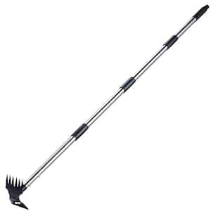 Dual Head Rake Misopily 60 in. Weeder Dual Head Rake and Hoe Combo Long Handle Manual ...