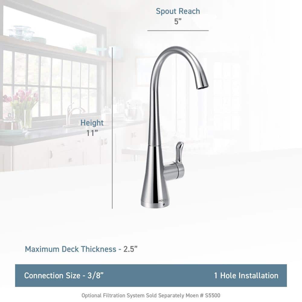 Stainless Steel High-Arc Cold Water Dispenser Faucet
