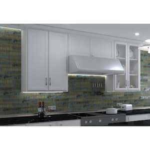 Homage Respect Green/Brown 3 in. x 12 in. Textured Look Porcelain Subway Wall Tile (4.85 sq. ft./Case)