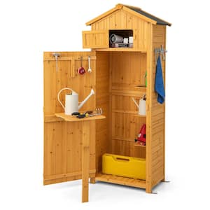 2.1 ft. W x 1.3 ft. D Wood Shed with Double Door (2.8 sq. ft.)