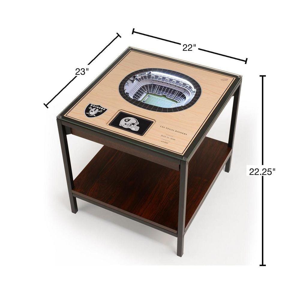 NFL Las Vegas Raiders 25-Layer StadiumViews Lighted End Table - thumbnail 3