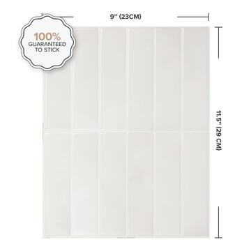 Morocco Essaouira White 11.43 in. x 9 in. Vinyl Peel and Stick Tile (2.84 sq. ft./ 4-Pack)