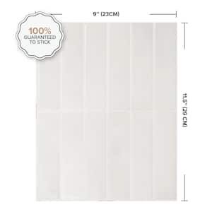 Morocco Essaouira White 11.43 in. x 9 in. Vinyl Peel and Stick Tile (2.84 sq. ft./ 4-Pack)