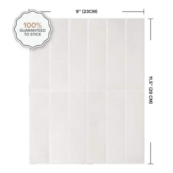 Morocco Essaouira White 11.43 in. x 9 in. Vinyl Peel and Stick Tile (2.84 sq. ft./ 4-Pack)