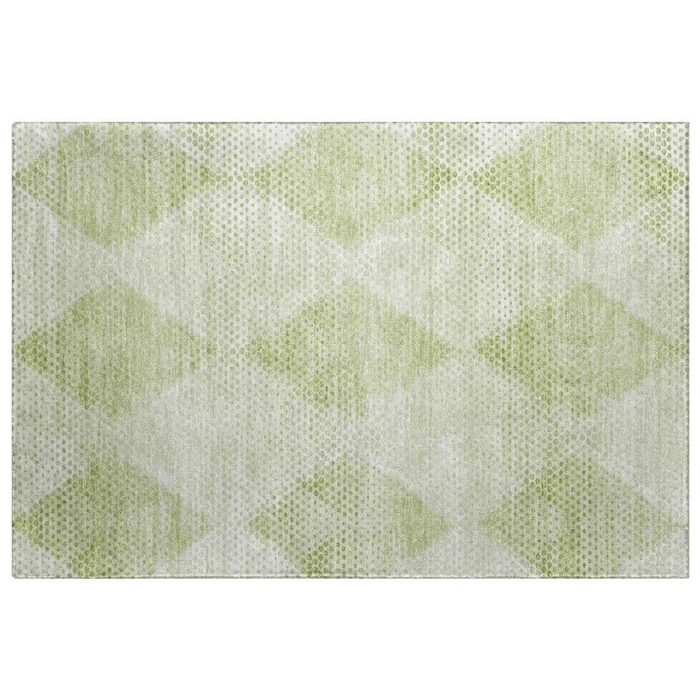 Dream Shag Premium Machine Washable Abstract ADS539 Mint 3 ft. x 4 ft. Area Rug price history on PriceWatchPro