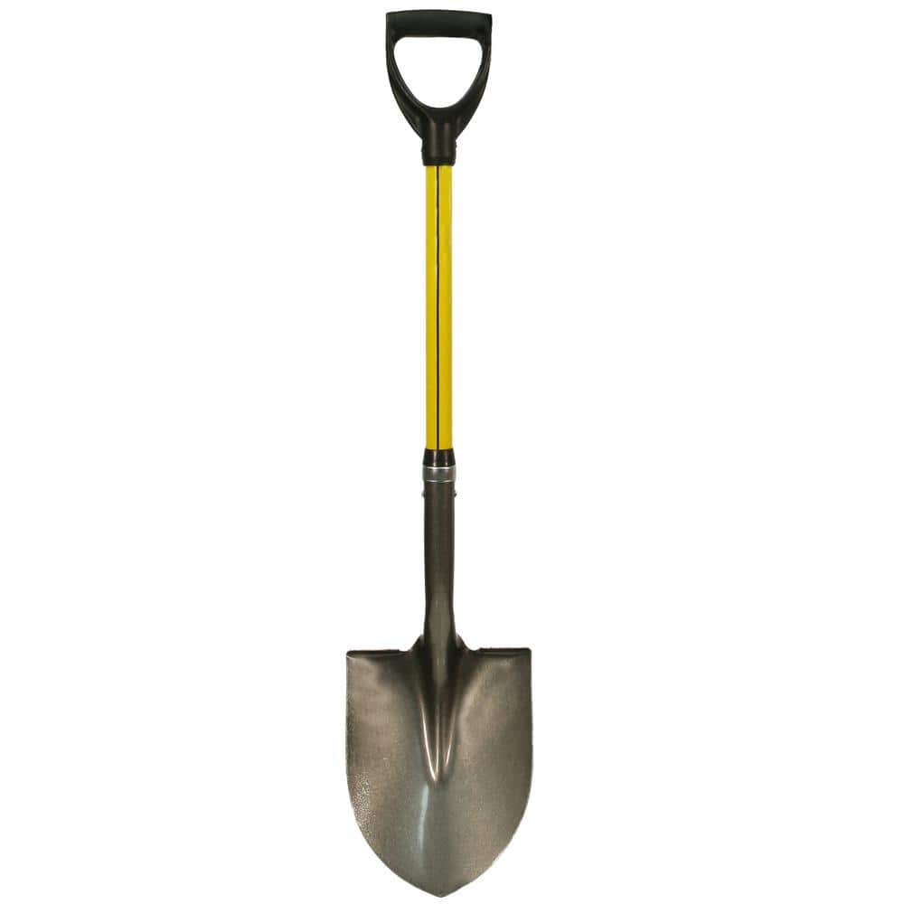 Nupla 30 in. Classic Fiberglass Handle with D-Grip and Heavy-Duty Round Point Steel Blade Shovel