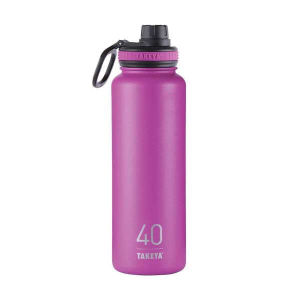 Takeya 40 Oz. Originals Insulated Stainless Steel Bottle with Spout Lid in Purple