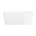 Cervina 59 in. Acrylic Flat Bottom Non-Whirlpool Bathtub in White