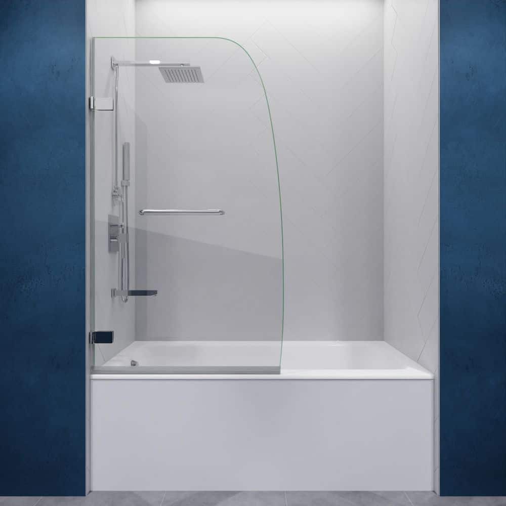 ANZZI Grand Series 30 in. W x 55 in. H Pivot Tub Door in Polished