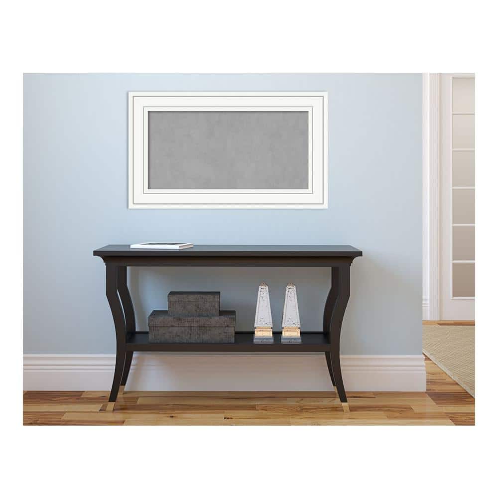 Craftsman White Wood 29 in. x 17 in. Framed Magnetic Memo Board