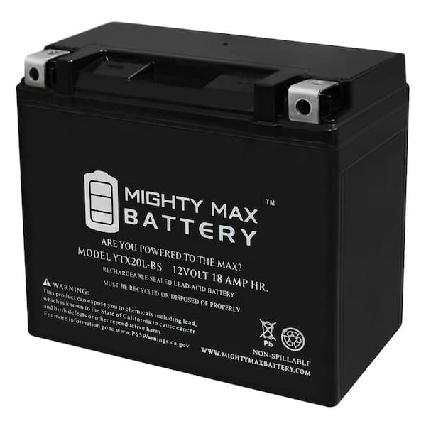 MIGHTY MAX BATTERY YTX20L-BS Replacement Battery for Yuasa YUAM420BS