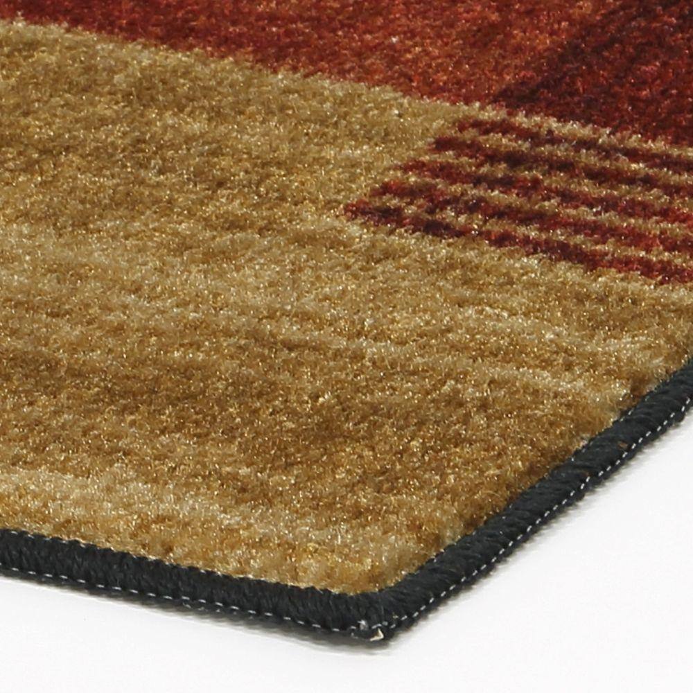Multicolor Geometric Tufted Synthetic 6' x 9' Area Rug