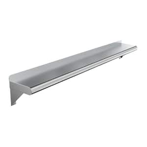 8 in. x 48 in. Stainless Steel Wall Shelf. Kitchen, Restaurant, Garage, Laundry, Utility Room Metal Shelf with Brackets