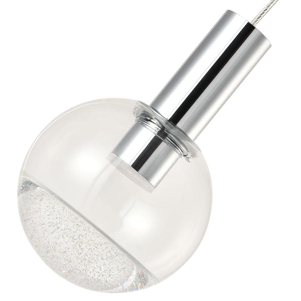 Sienna 5" Chrome Glass LED Pendant Light