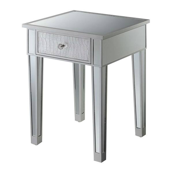Convenience Concepts Gold Coast 18 In, Gold Mirrored End Tables