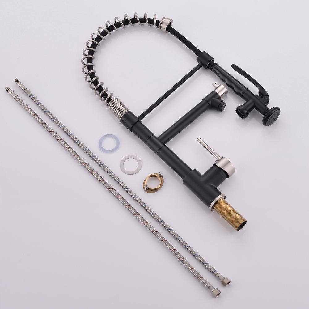 Commercial Brushed Nickel Pull Down Sprayer Kitchen Faucet